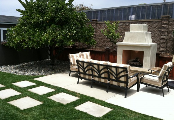 Outdoor Fireplace and Sitting Area Hauser Houses 4