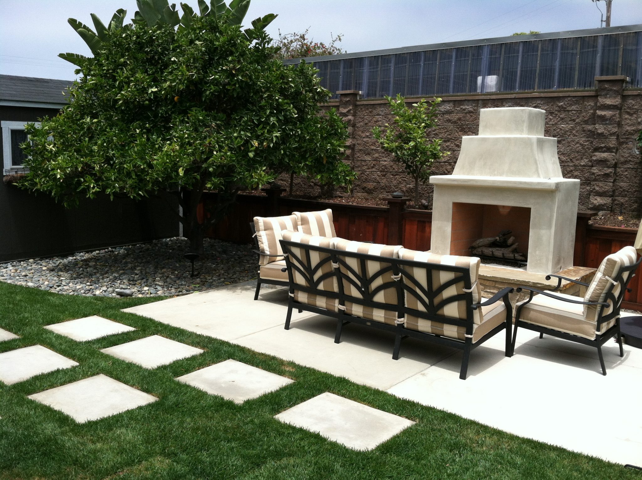 Outdoor Fireplace and Sitting Area Hauser Houses 4